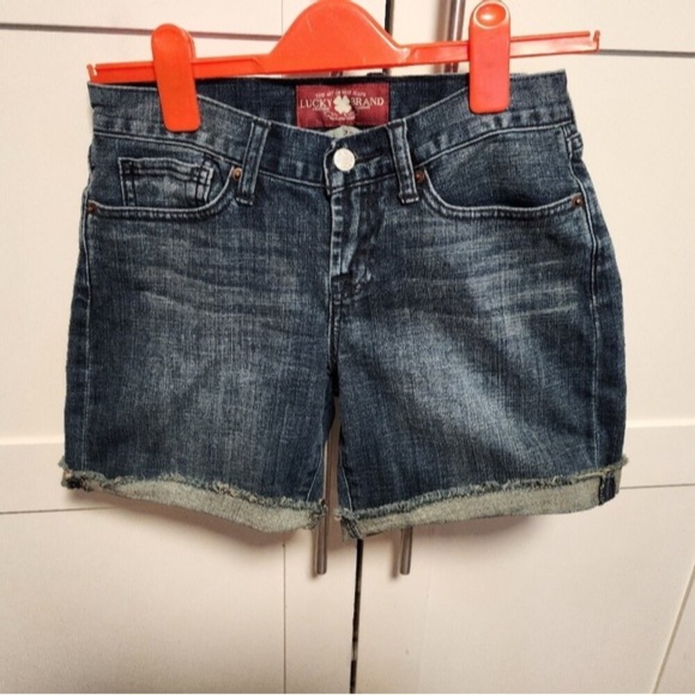 Lucky Brand Stars and Stripes Abbey Roll Shorts 0